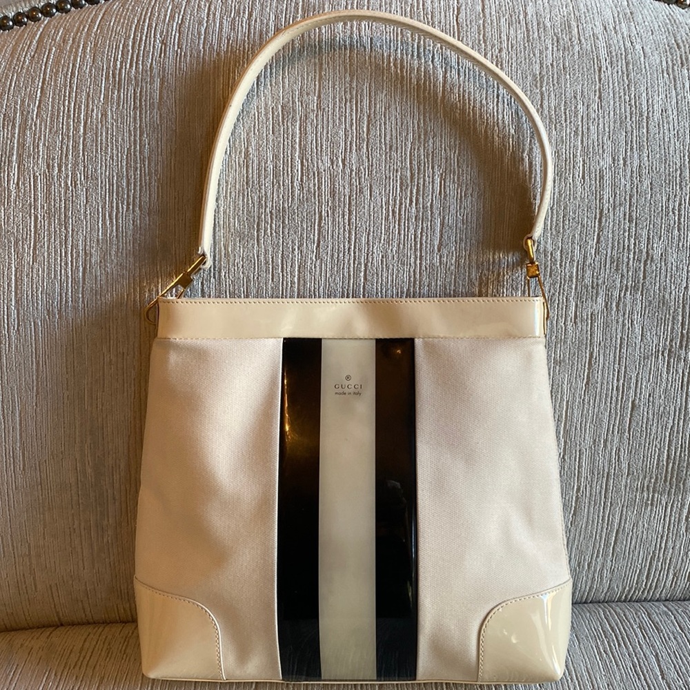 Vintage White Gucci Satchel